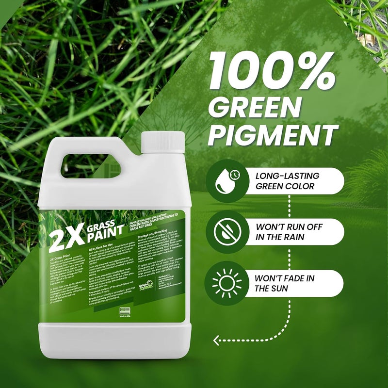 Not Rocket Sciences 32oz 2X Green Grass Paint for Lawn, Ideal Turf Paint & Green Lawn Spray to Renew Discolored Lawns, Concentrated Grass Dye, Premium Colorant for Vibrant and Lush Greener Lawns - Image 3